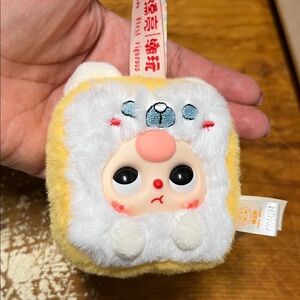 Baby Three yellow Bear Plush Keychain NWOT